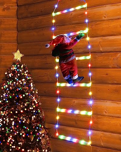 Toodour LED Christmas Light - Christmas Decorative Ladder Lights with Santa Claus, Christmas Decorations Lights for Indoor Outdoor, Window, Garden, Home, Wall, Xmas Tree Decor (2.5FT, Multicolor) Toodour LED Christmas Light - Christmas Decorative Ladder Lights with Santa Claus, Christmas Decorations Lights for Indoor Outdoor, Window, Garden, Home, Wall, Xmas Tree Decor (2.5FT, Multicolor)