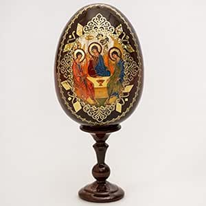 Amazon.com: Wooden Icon Egg 'Holy Trinity/Troitsa' : Home & Kitchen