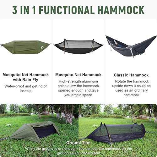 Night-Cat-Camping-Hammock-Tent-with-Mosquito-Net-and-Rain-Fly-1-Person-Backpacking-Bivvy-Ground-Tent-with-Tree-Strap-Swing-Heavy-Rain-Waterproof-Lightweight-440lbs