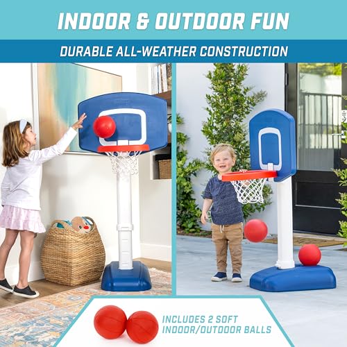 Image of GoSports Tot Shot Toddler Basketball Set - Kids Indoor & Outdoor Toy Hoop with Adjustable Height