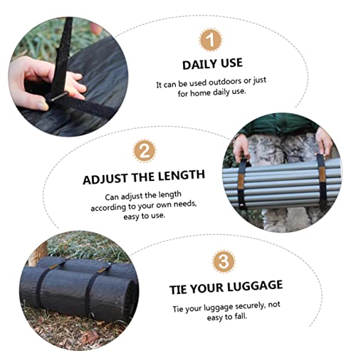 INOOMP Correias de Bagagem 8 peças Cordas de Bagagem Correias de Fivela Adesiva Correias de Poliéste