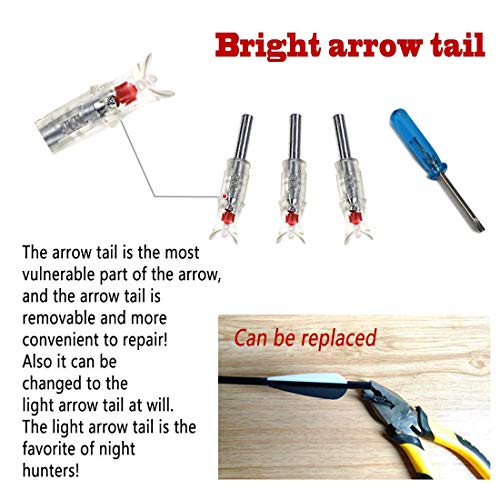 JY Lighted Nocks Led Crossbow Nocks Automatic Led Lighted Nock for Hunting-3Pcs(.30")