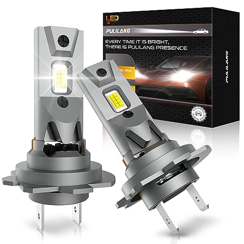 Pulilang Lampadine H7 LED 22000LM, 2023 Aggiornato Anti Errore Canbus 500% Luminosità 12V 6500K LED H7 Faro per Auto e Moto Abbaglianti o Anabbaglianti Luci, Sostituire Lampade Alogene e Xeno, 2PCS