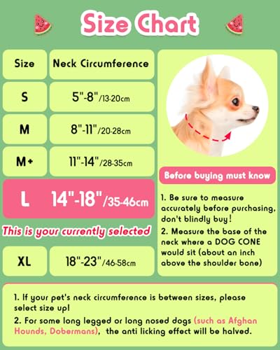 Image of Inflatable Dog Pillow Cone Collar After Surgery, Donut Soft Neck Cone for Husky Border Collie Large Dogs, etc, Recovery E Collar to Stop Licking Watermelon