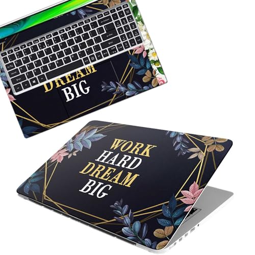 Image of Galaxsia Floral D21 Full Body Vinyl Laptop Skin /Sticker /Cover Upto 15.6 Inches Laptops Laminated-Removable-HD Quality Compatible for Hp-Dell-Sony-Lenovo-Asus etc.(15x10 Inches)