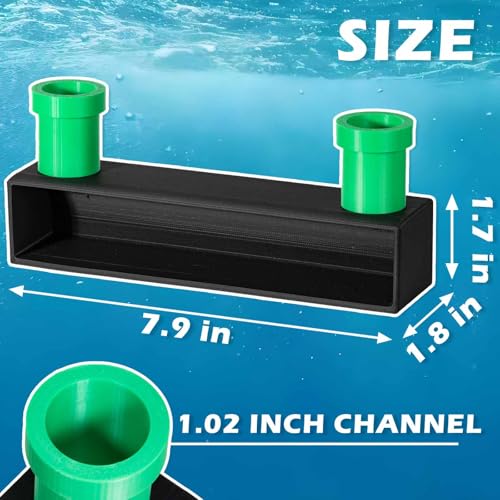Image of Fish Shrimp Cave Aquarium Tunnel, Shrimp Hides for Aquarium, Fish Tank Accessories Decorations, Fish Cave Hideout for Aquarium (Black + Green Pipe)