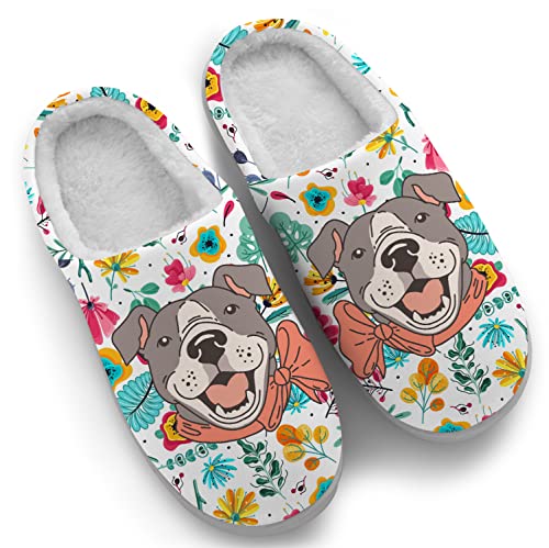 Ciadoon Womens Mens Dog Slippers House Slippers Anti-Skid Memory Foam Slippers Casual House Shoes Gifts for Boy Girl3
