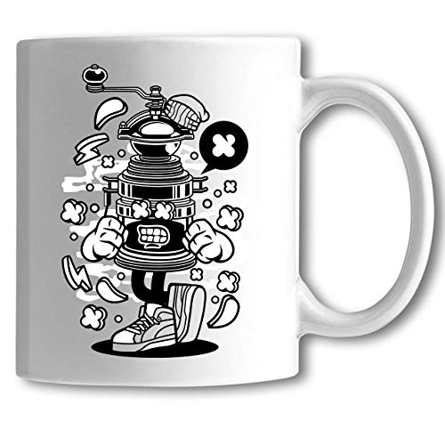 Coffee Grinder Retro Mechanical Coffee Maker White Ceramic Tea Coffee