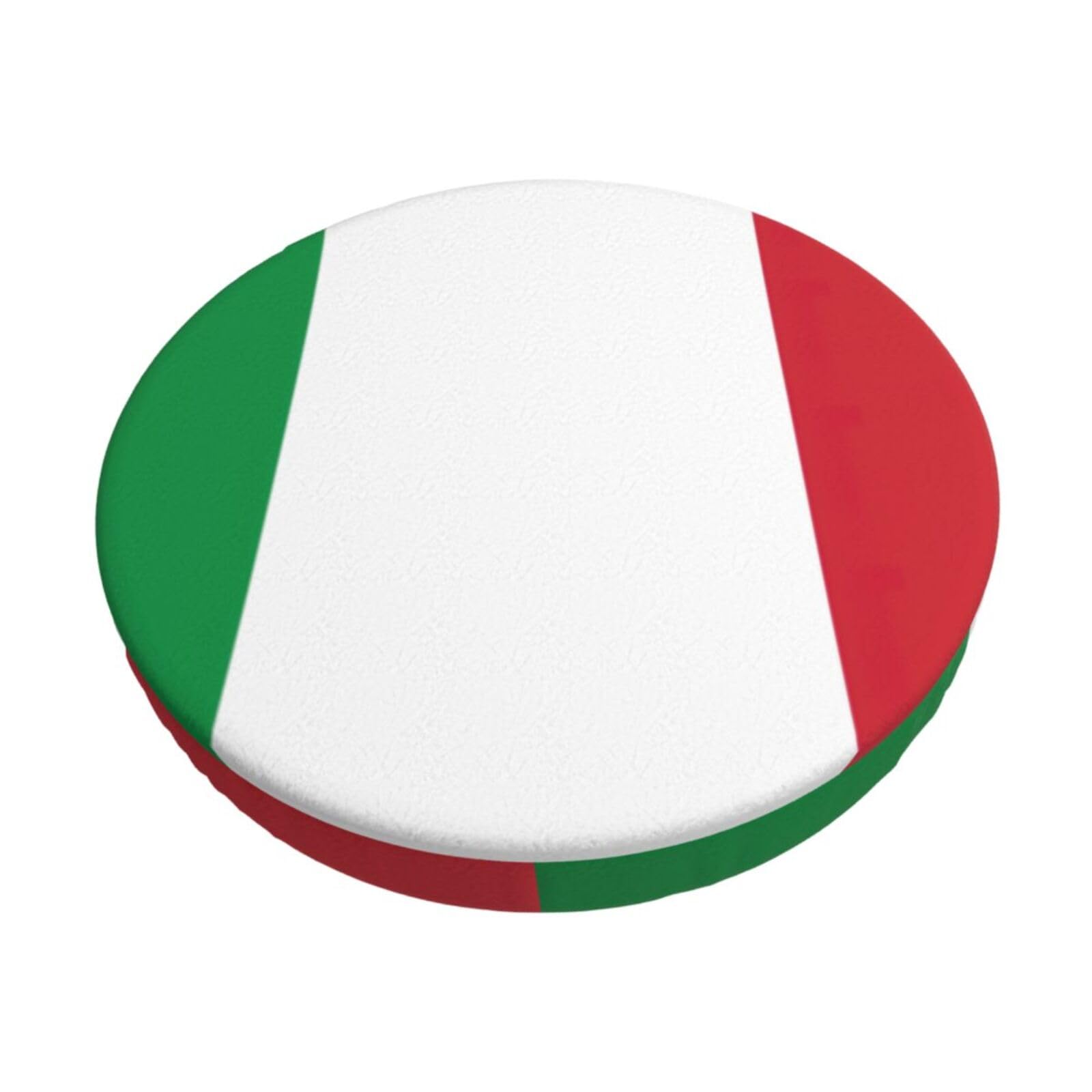 ACVnbm Italian Flag Print Round Bar Chair Cushion Cover, Elastic Chair Protector For Kitchen Bar Dining