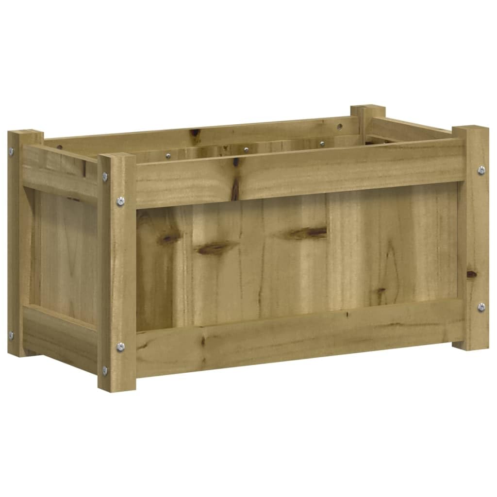Jardinière en Bois de pin imprégné 60 x 31 x 31 cm bac Plante Balcon terrasse Jardin Exterieur avec Drainage Reserve Eau pour Fleurs semis Herbe aromatique et Decoration Nature