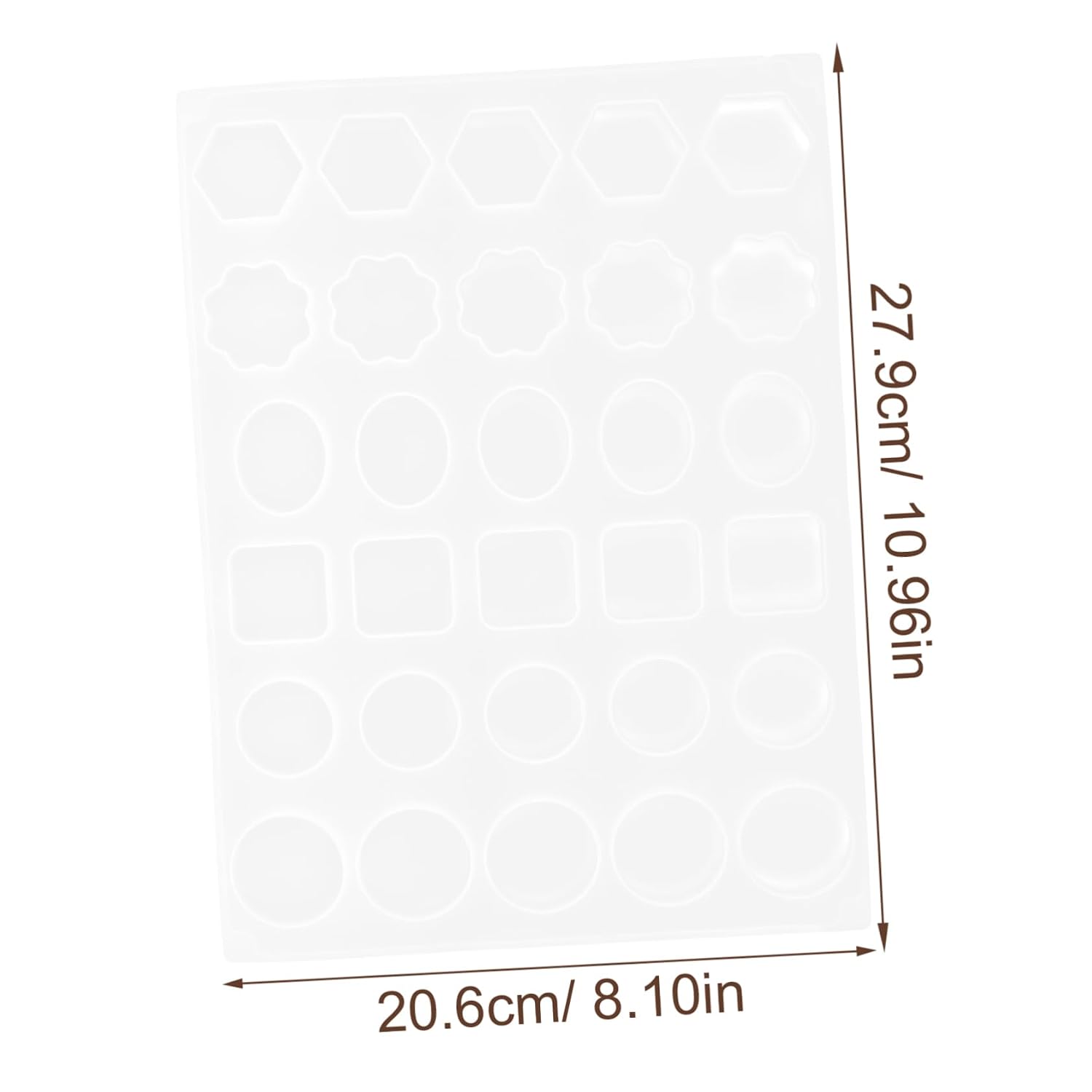 Wax Sealing Mold for Invitations Silicone Wax Seal Making Mat Multiple Slots Geometric Design for Greeting Cards and Stationery