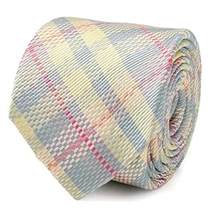 Pastel Plaid Men’s Tie, Multi, One_Size