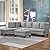 Casa Andrea Milano Modern Modern Tufted Micro Suede L Shaped Sectional Sofa Couch with Reversible Chaise & Ottoman from Casa Andrea Milano