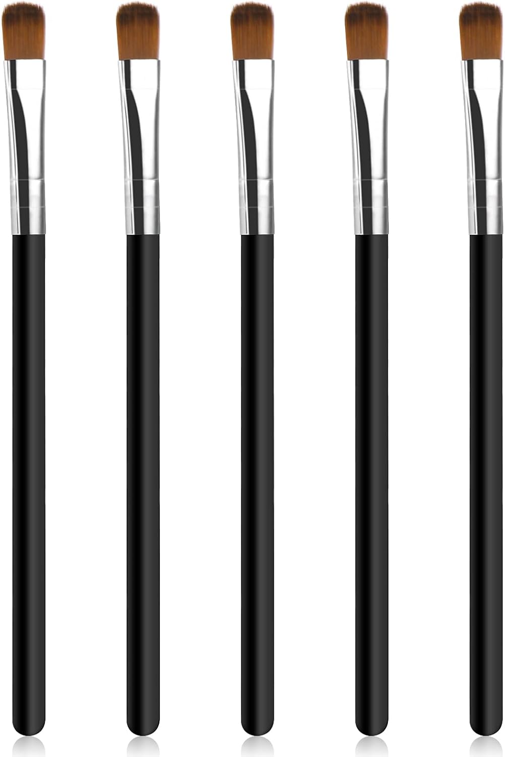 WLLHYF 5 Pcs Wenkbrauw Borstel Set Eyeliner Eye Make-up Borstels Professionele Ultra Dunne Oogschaduw Liner Zachte Borstelharen Borstel Oogschaduw Gereedschap Voor Vrouwen Meisjes