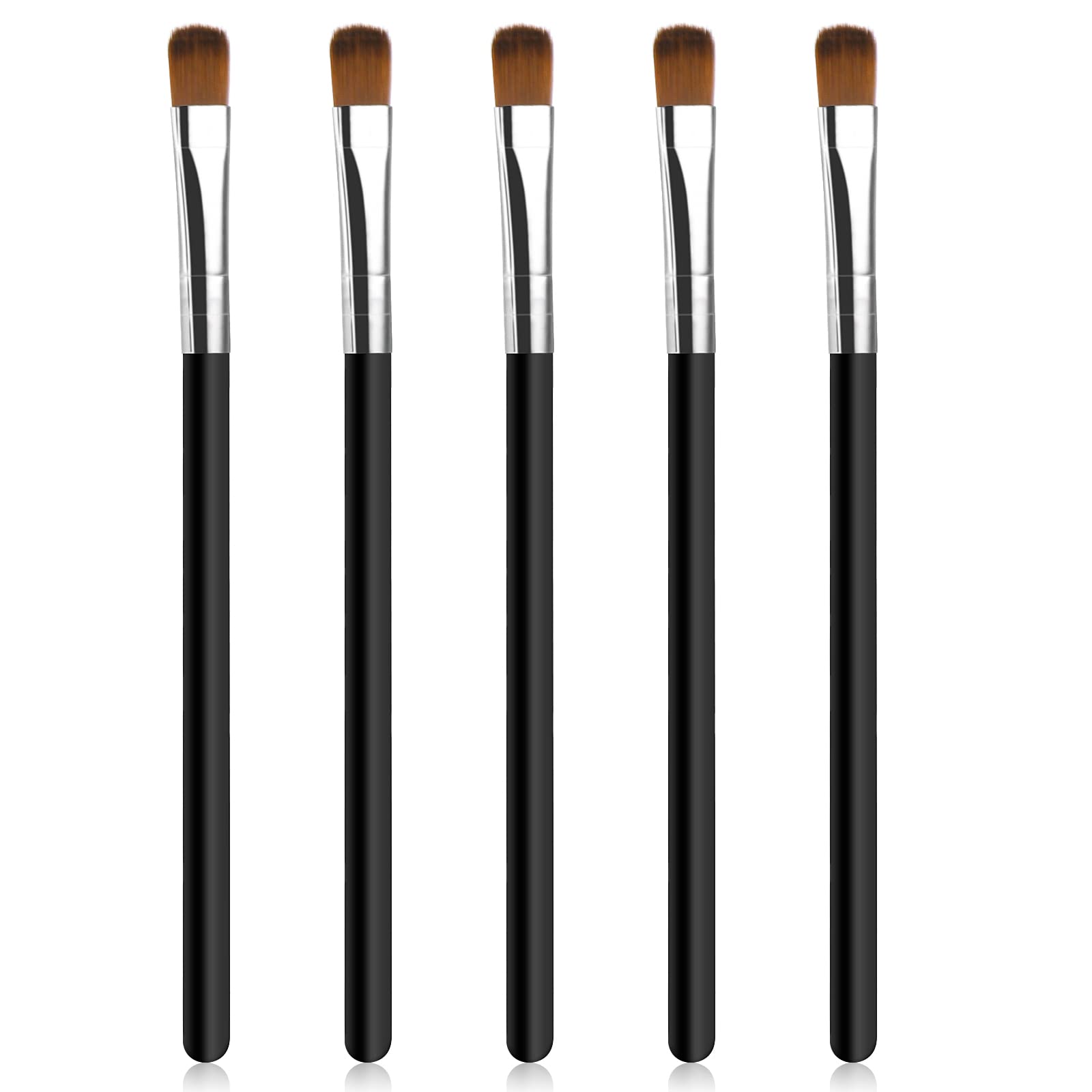 WLLHYF - Juego de 5 brochas para cejas, delineador de ojos, brochas de maquillaje, profesional, ultrafinas, para sombra de ojos, cerdas suaves, brochas para sombra de ojos, herramientas