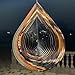 Wind Spinner 3D Water Droplets Shape Highly Reflective Stainless Steel Metal Outdoor Garden Decor, Decorations to Scare Away Yard Birds 12 inch, Gifts for Women Mom Dad