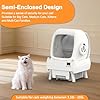 FRCFRC Automatic Cat Litter Box Self Cleaning - App Control, Cat Toilet Records, Suitable for Big Cats, Medium Cats, Kittens and Multi-Cat Families, Anti-Pinch, Low Noise【Assembly Required】- White #1