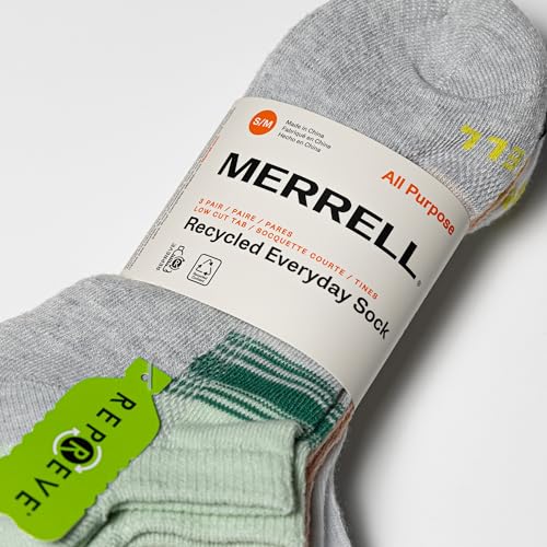 Image of Merrell Unisex Adult Cushioned Low Cut Tab Socks (3-Pair)