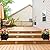 Lattice Design Outdoor Planter Box 2-Pack - 15.5” Square 16.5” Tall Black Decorative Plant Pots for Front Porch Decor - Flower Pots Outdoor Planters for Porch Patio or Garden Decor by Pure Garden