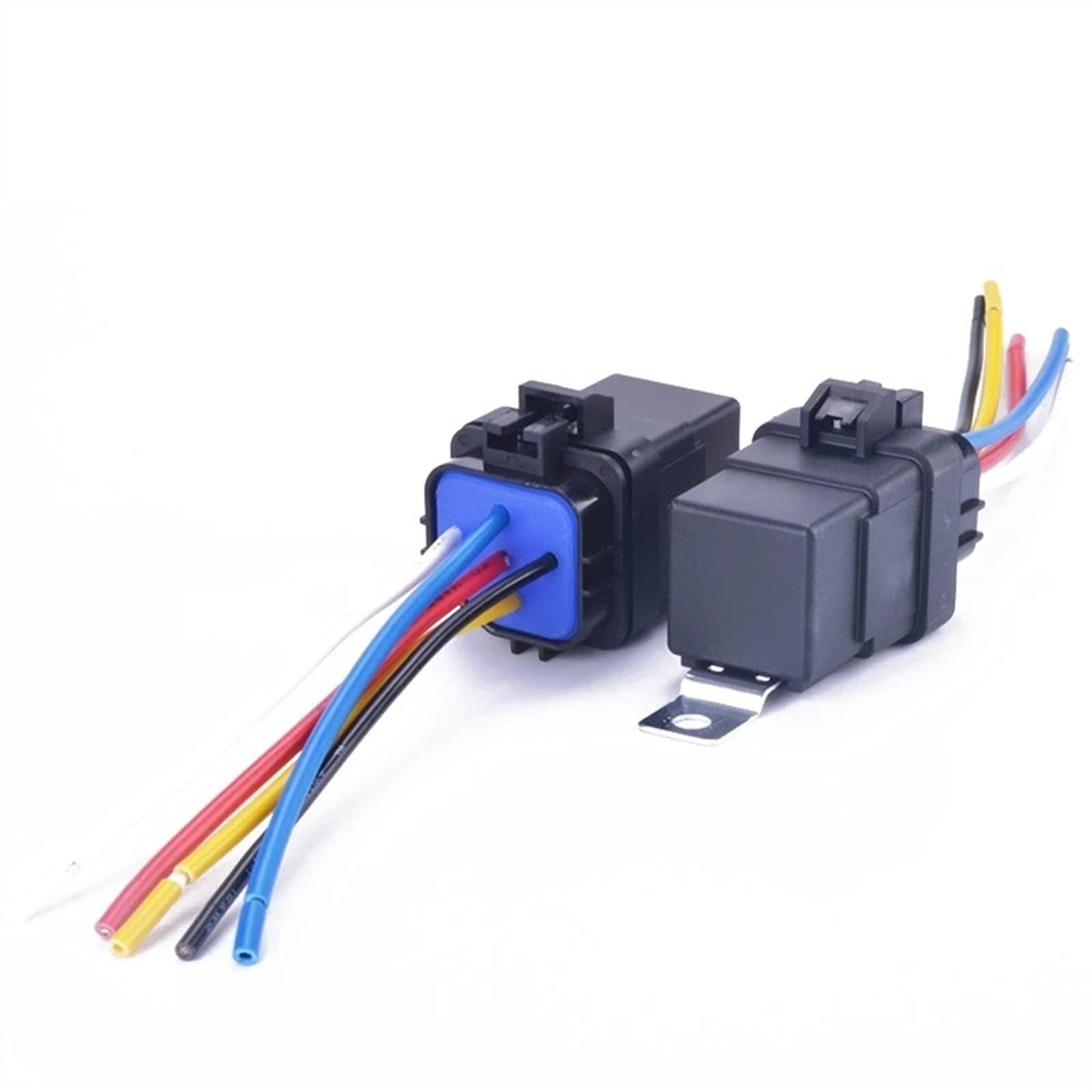 GJZIFGFWQ Automobile Relay Integrated Wired DC12V 24V 40A 5Pin 4pin Auto Holder with 105mm Length Wires 1Pcs(40a,24V 4 Pin)