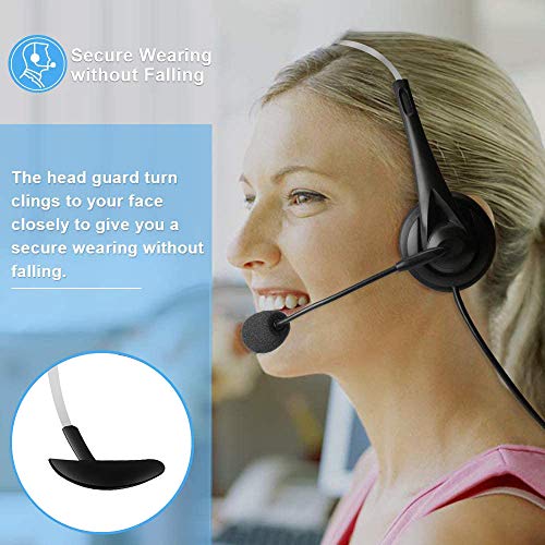Auricolare USB con microfono, USB cablato stereo per computer con microfono per PC portatile, cuffie cablate con regolatore del volume per call center/ufficio/conferenze/chat online