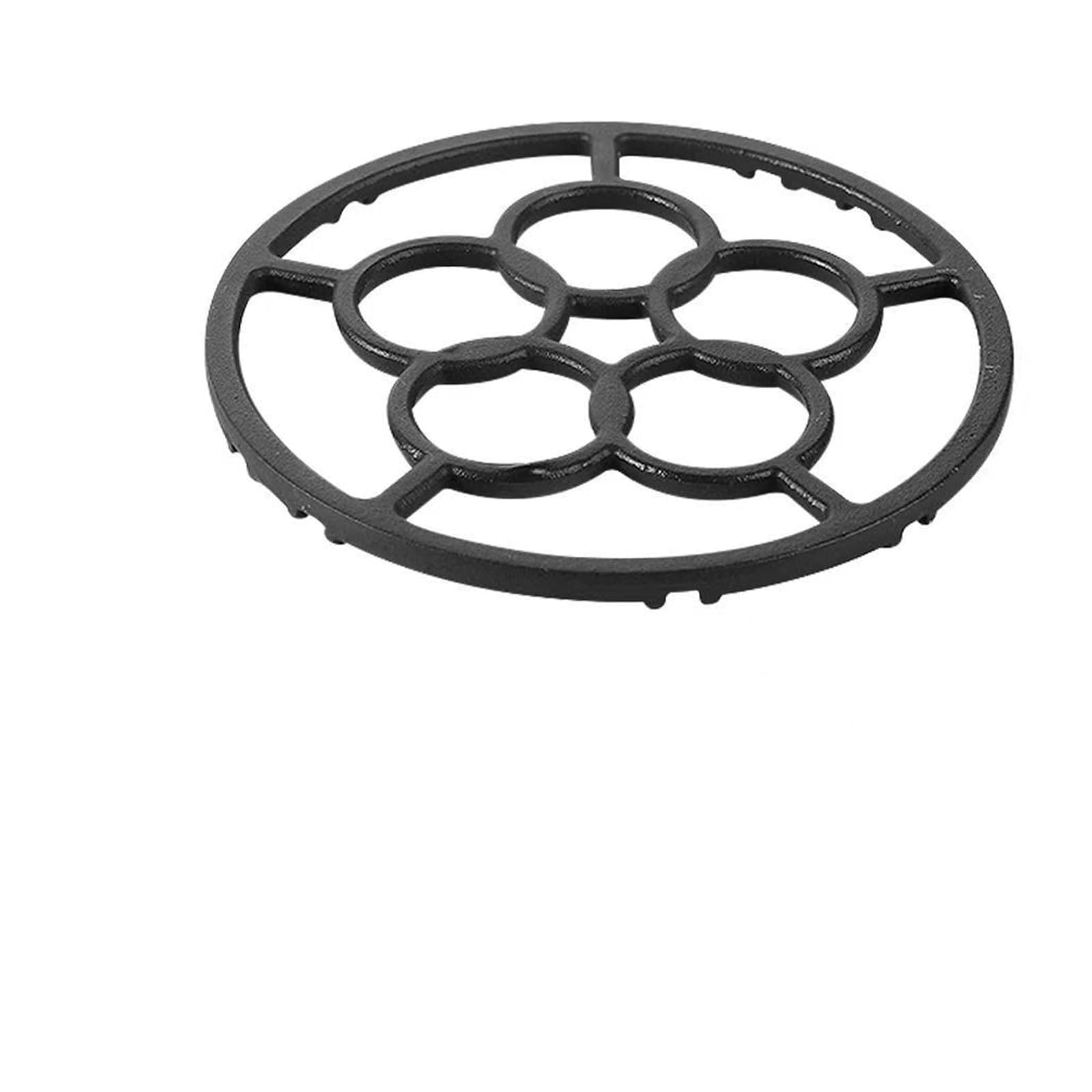 Xmshyodsm Black Cast Iron Gas Ring Reducer, Cast Iron Wok Support Ring, Non Slip Gas Rings Reducer For Moka Pot Coffee Pot Small Saucepan Reducers Rings Holder Trivets Extender For Gas Stove Camping Stove