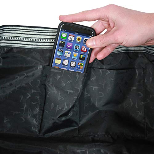 Aurorae Yoga Mat Bag, Fits Most Yoga Mats and Accessories, in Black and White Pattern