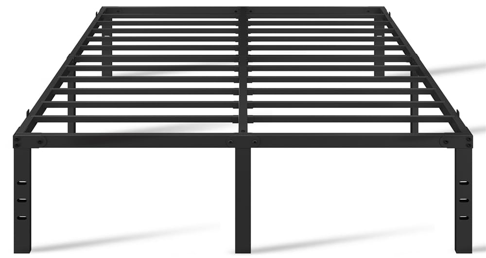 Yaheetech Full Bed Frames, 18 Inch Metal Platform Bed with Steel Slat Support, No Box Spring Needed, Underbed Storage, Easy Assembly,Full Bed