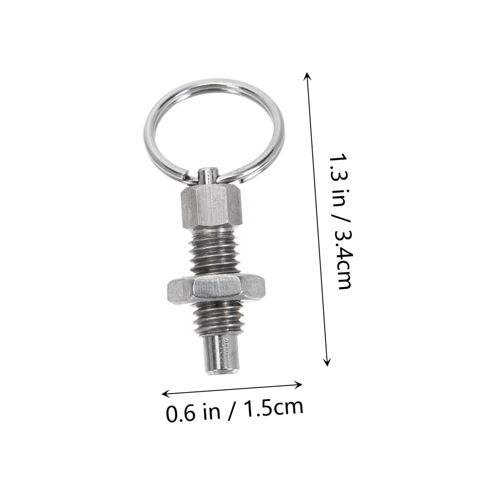 Veemoon 2pcs Stainless Steel Spring Locking Pin Spring Steel Plunger Latch Pulls Plunger for Industrial Use