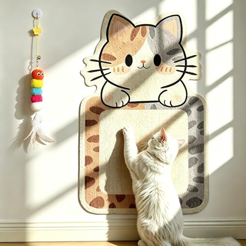 Wall Mounted Cat Scratching Pad with Back Adhesive Self Adhesive Cat Scratcher Board for Wall Door Sofa Floor Extra Large Durable Cat Scratcher Mat Indoor Cats for Cat Lovers