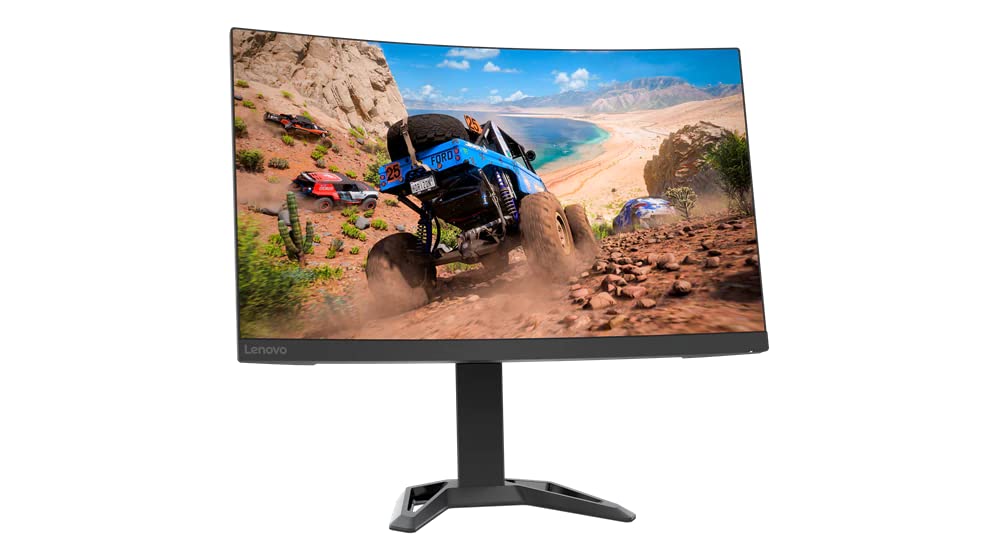 Lenovo Lenovo G27qc-30 with 27" 2560x1440 16:9 165 Hz 1500R curved VA display, Tilt- Height Adjust Stand, Black - [66F4GAC2UK]