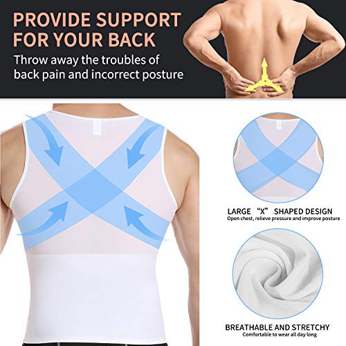 MISS MOLY Compression Shirts for Men Slimming Body Shaper Vest Abs Hide Gynecomastia Moobs Shapewear Tank Top Undershirt3