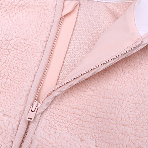 Infant Boys Girls Fleece Hooded Jacket with Ears Thicken Windproof Warm Coat Kids 𝗖artoon Outwear with Pocket2