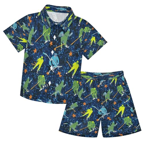 Image of Boccsty Ice Cream Drip Boy Summer Shorts Sets Hawaiian Toddler Boys T-Shirt & Pants 2 Pcs 3T-10T
