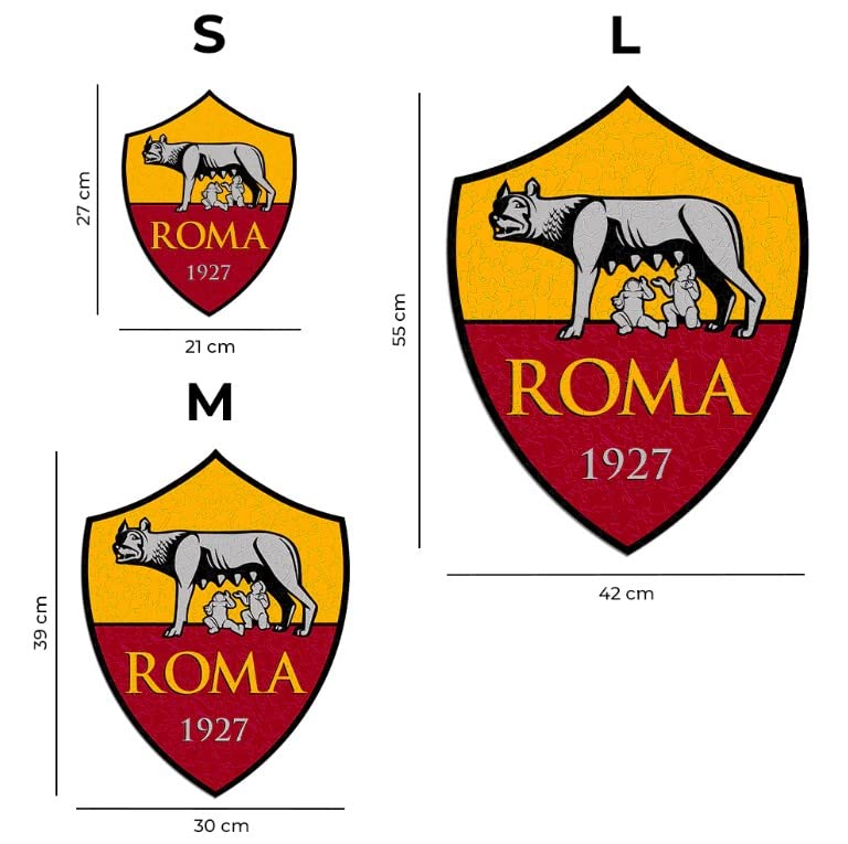 【中古・未使用品】AS Roma ASローマ ウッドパズル Lupetto Logo Wooden Puzzle Size M 270 pieces サッカー セリエA 中古・未使用品】AS Roma ASローマ ウッドパズル Lupetto Logo