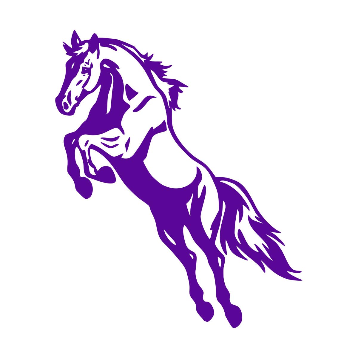 Retro Jump Horse Self Adhesive Vinyl Wallpaper for Baby Kids Rooms Decor Vinyl Art Decal Sport Horse Wall Art Mutal Small - 42x54cm — image 1