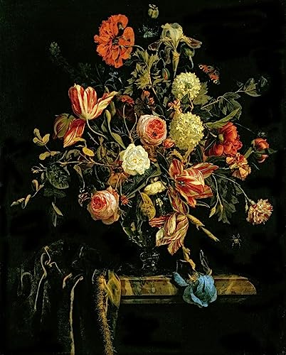 Lienzo de flores Jan Van Huysum de 60x90cm para dar vida y elegancia al salón
