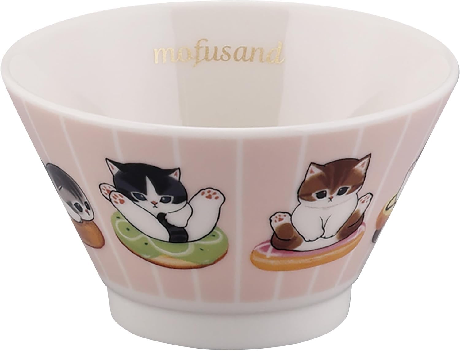 mofusand MFS12-352 Sweets Nyan Rice Bowl, Ochawan, Rice Bowl, Diameter 3.9 x 2.4 inches (10 x 6 cm), Donuts, Tableware, Muffsand, Miscellaneous Goods, Cats, Women's, Gift, Birthday, Made in Japan,