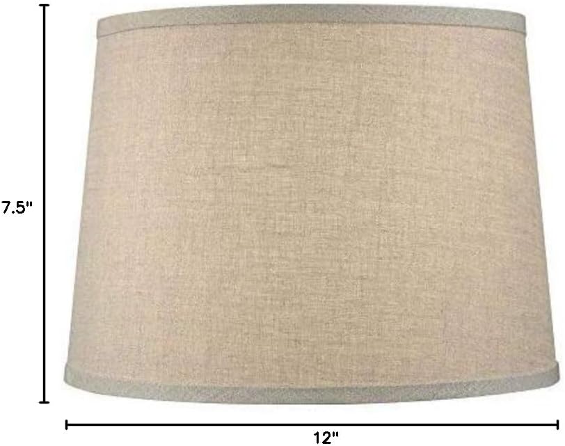Upgradelights Sand Linen 12 Inch Uno Lamp Shade Replacement 6x12x7.5