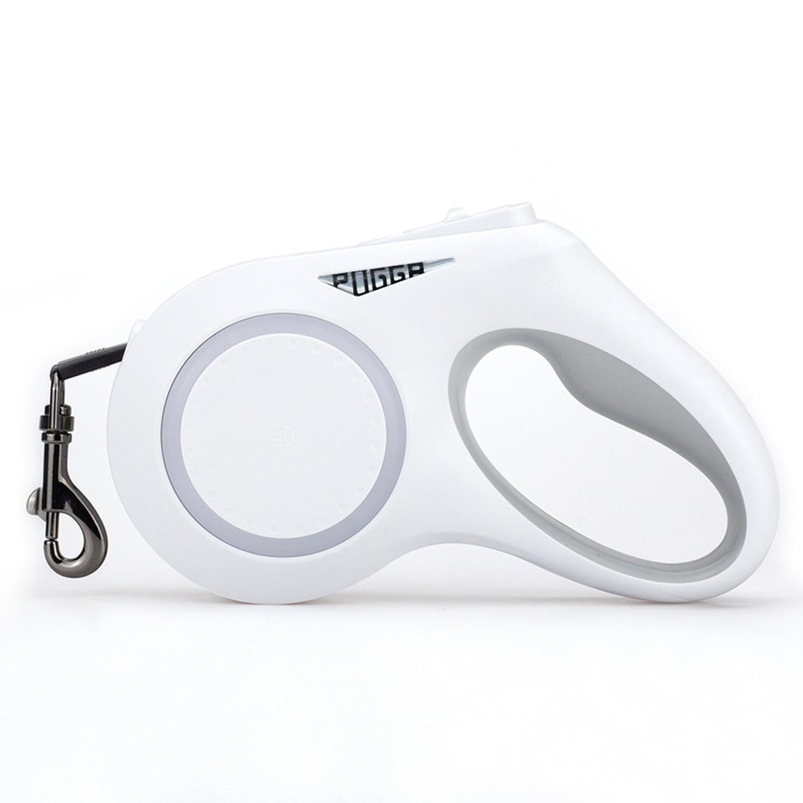 PETCUTE Correa Retráctil para Perros de 5 m,Correa de Perro Retráctil de Sin Enredos,Correa para Perros con Luz Linterna,Cinta de Nylon Resistente, Bloqueo de Pausa con una Mano,hasta 25KG