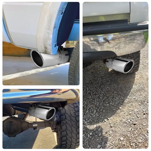 Image of 2.5 Inch Inlet Exhaust Tip, 3 inch Outlet 6 inch Length Stainless Steel