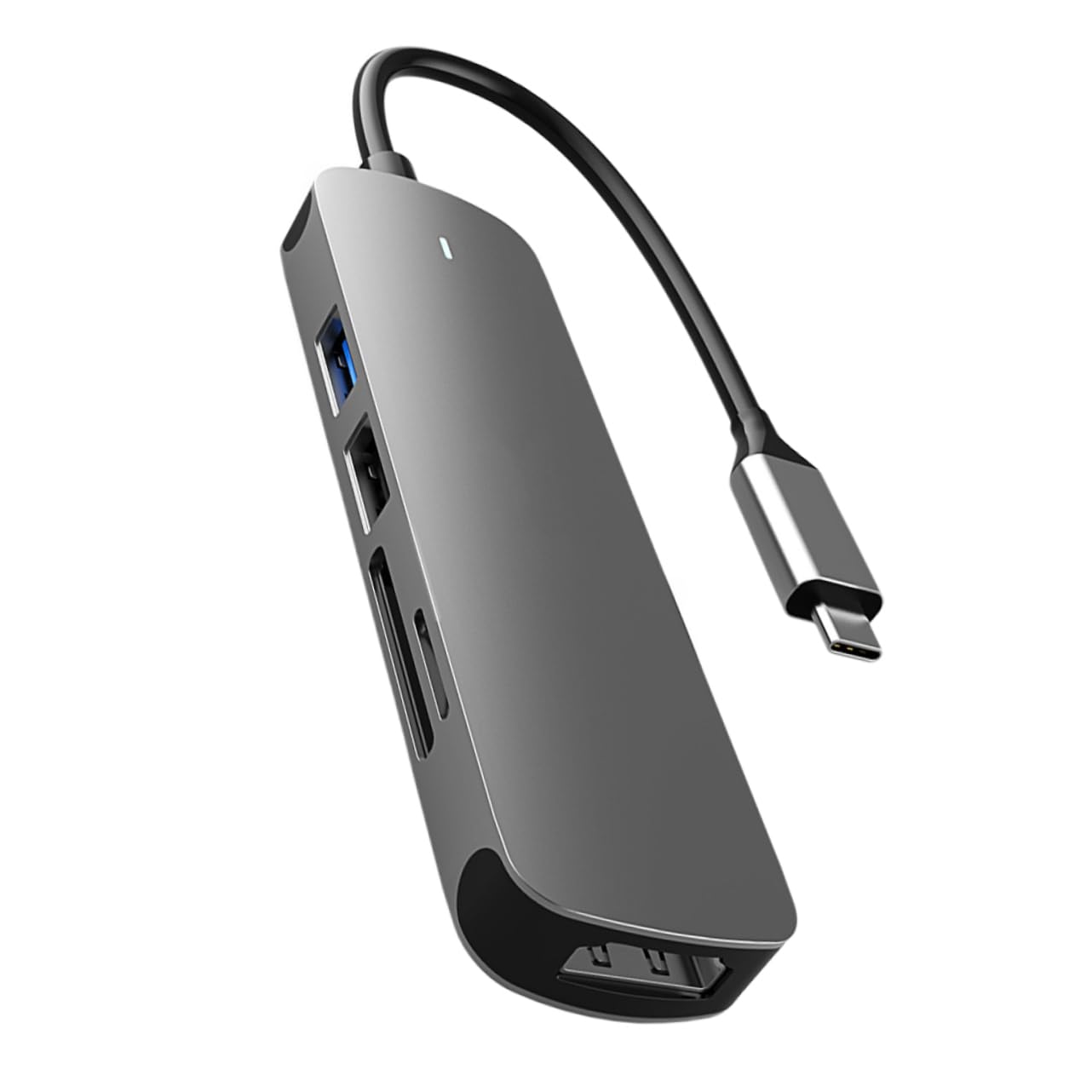 NUOBESTY Hub USB in Lega Alluminio Adattatore Multifunzionale Type per Laptop e Smartphone con Porta USB Porta e Uscita Video per Monitor e Lavoro