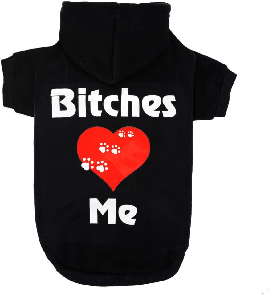Dog Hoodie for Small to Large Dogs, Cats, Bitches Love Me Pet Warm Clothes Sweatershirt Coat for Cats, Puppies S