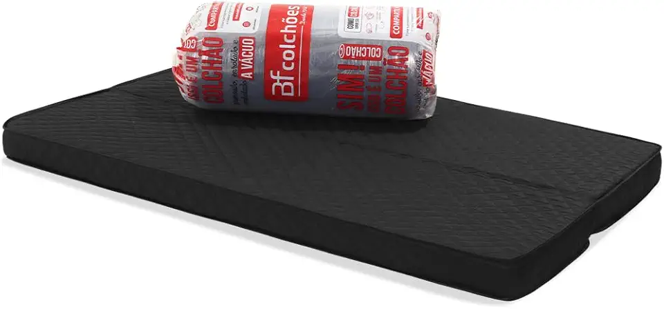 Colchão Solteiro Dobrável 3 em 1 Espuma D33 Firme a Vácuo BF Colchões