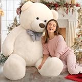 Sonrisa adorable: Te sonríe para siempre; ojos brillantes y conmovedores que expresan amor y cariño; arranca una sonrisa a cualquier cara con su bonito diseño, su dulce y adorable expresión facial y su vibrante pajarita; cremallera resistente y suave para facilitar su cuidado y añadir un relleno extra