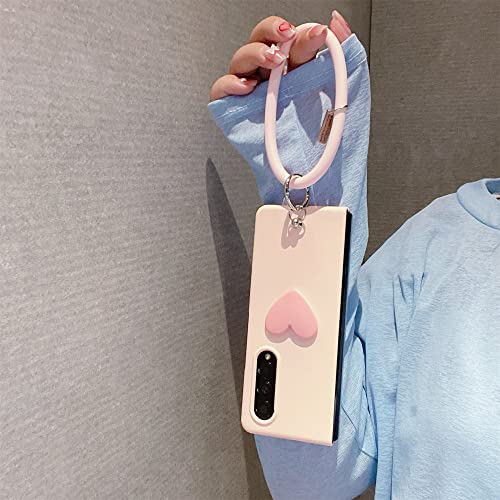Coque solide Galaxy Z Fold 3 antichoc à chaîne bracelet