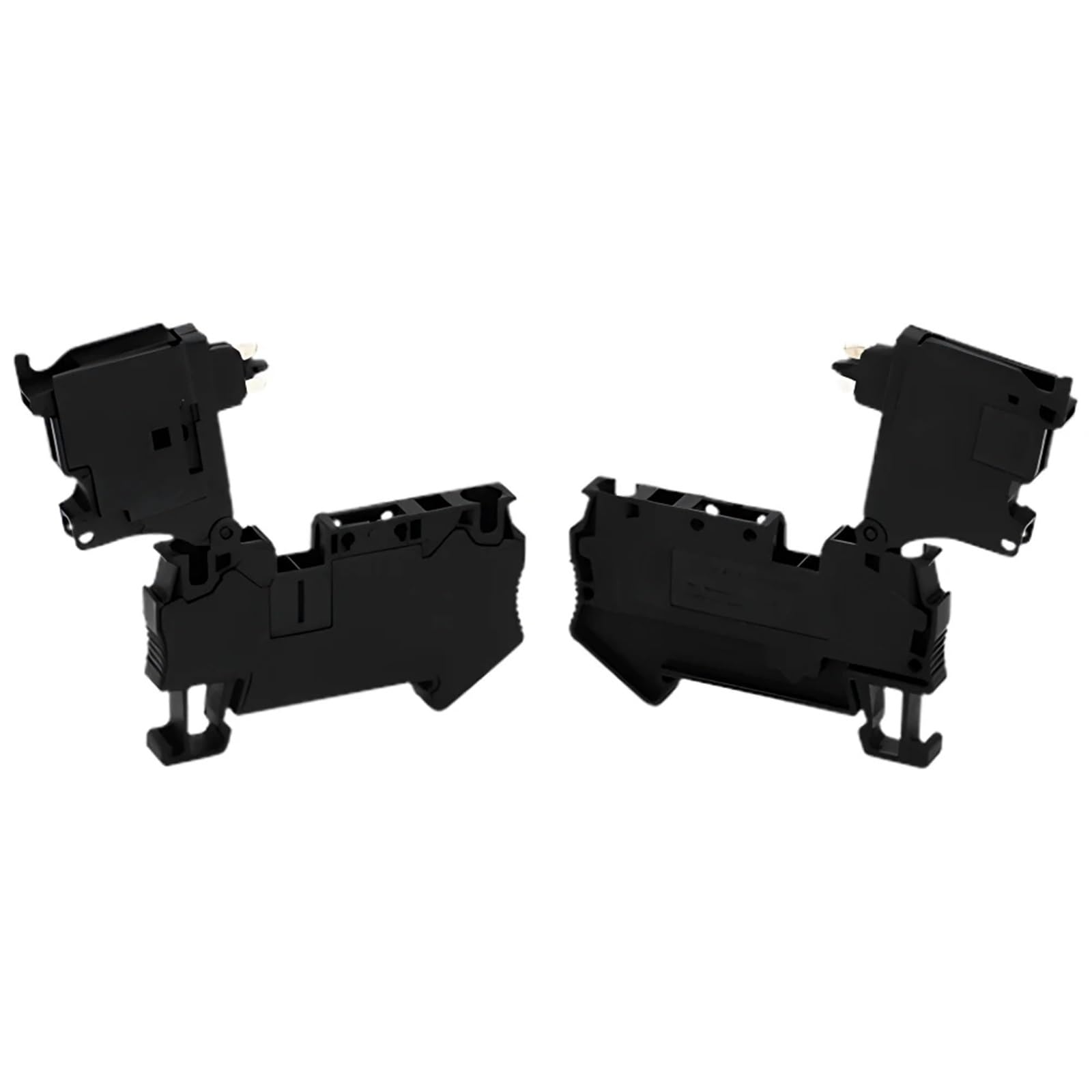 10 pezzi ST 4-HESI Portafusibile nero 5x20 con leva di disconnessione Morsettiera fusibile a molla Connettore guida DIN ST4-HESI(8P)