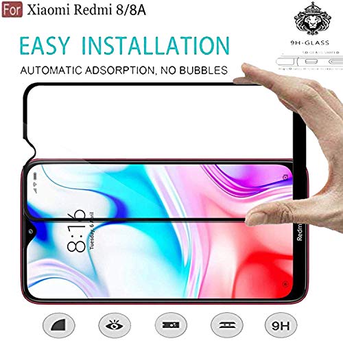 Image of CEDO Tempered Glass for Redmi 8 / 8A / 8A Dual | Screen Protector Full HD Quality Tempered Glass Anti-Scratch Edge to Edge Coverage with Easy Installation Kit (Black)