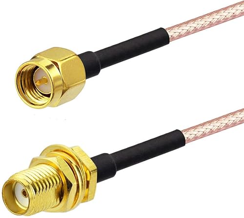Miniatura 1 de SUPERBAT SMA macho a SMA hembra RF cable coaxial coaxial de 20 pulgadas + 5 piezas kit adaptador coaxial RF, cable SMA + kit adaptador SMA a