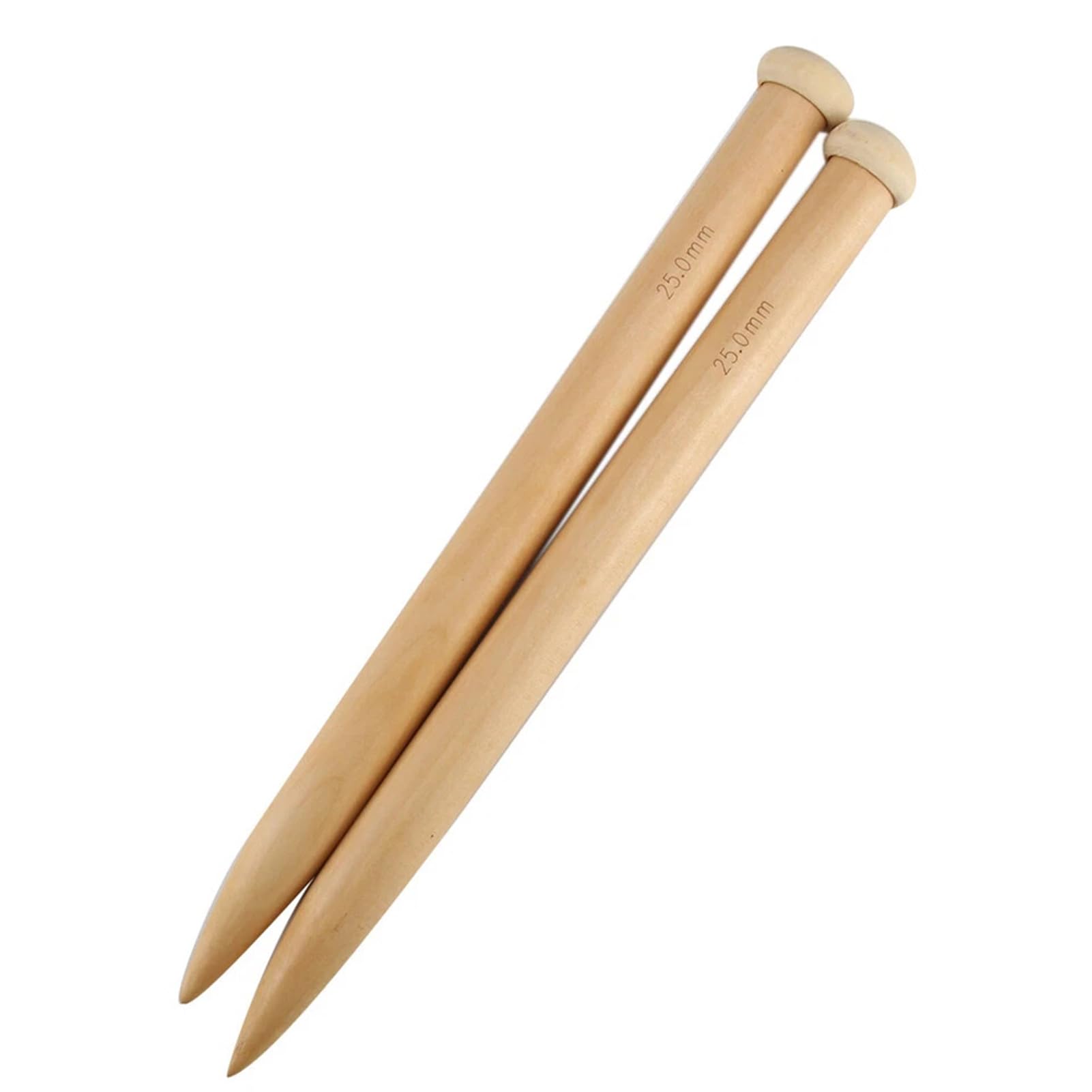 Wooden Knitting Needles,15/20/25 MM Big Knitting Needle Super Chunky Yarn and Larger Knitting Project,DIY Sweater Yarn Knitted Accessories 25mm